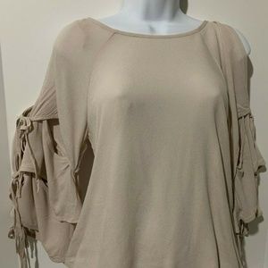 Willow & Root Oatmeal Color Women Top Blouse